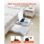 Under Bed Storage with Wheels 39.8x20.1x5.9 Inch Rolling Storage Bags 2 Pack - Grand Goldman Shop