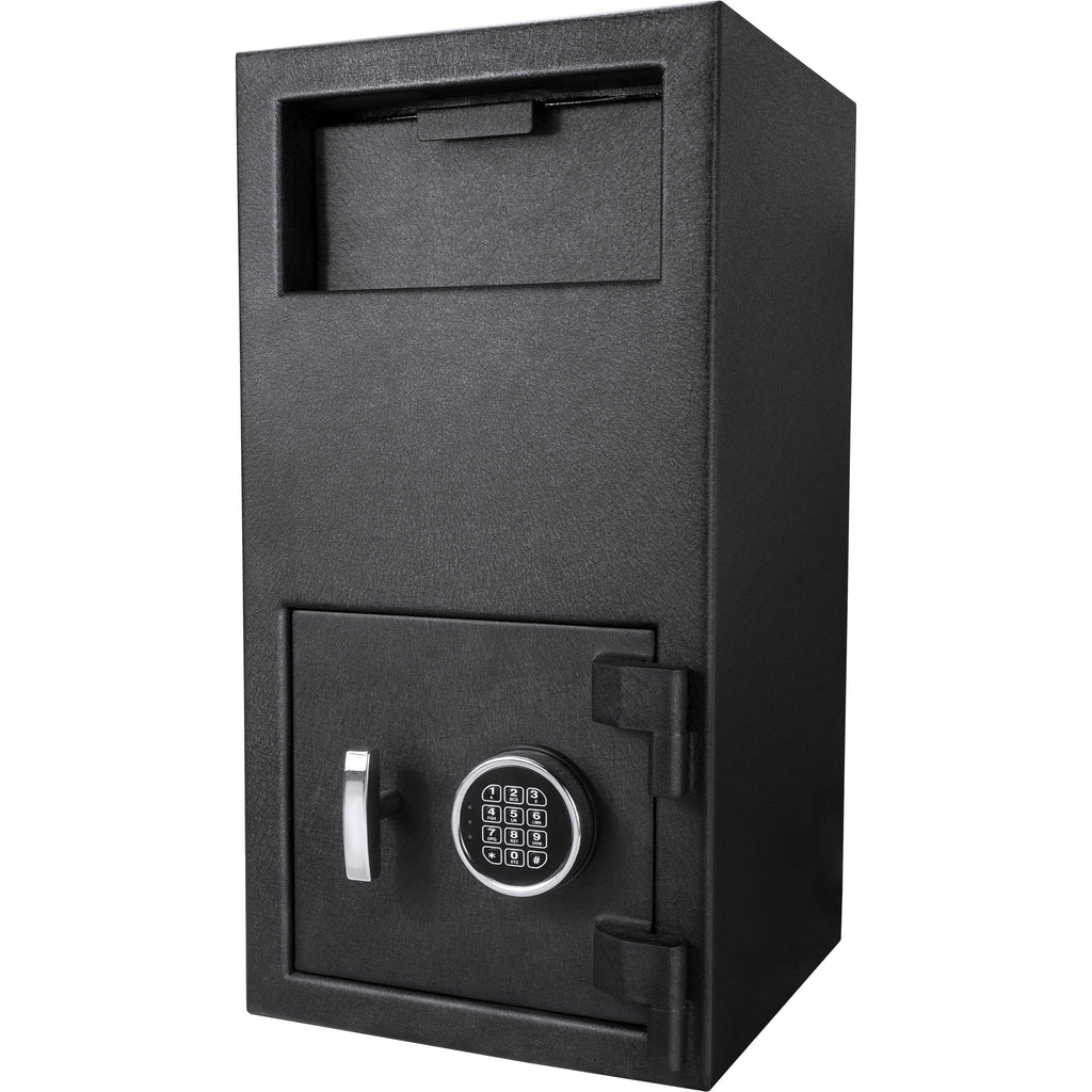 Black Steel Keypad Depository Safe with Anti-Fishing Baffles and Digital Lock, 1.72 Cu Ft - Grand Goldman