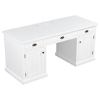 67' Modern Executive Desk,Computer Desk with 2 Wooden Doors Storage Cabinet and 3 Drawers, Rectangle Home Office Desk  ,Readi