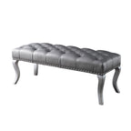 Decor Maxem Tufted FabricUpholstered Bench with Nailhead Trim - Grand Goldman Shop