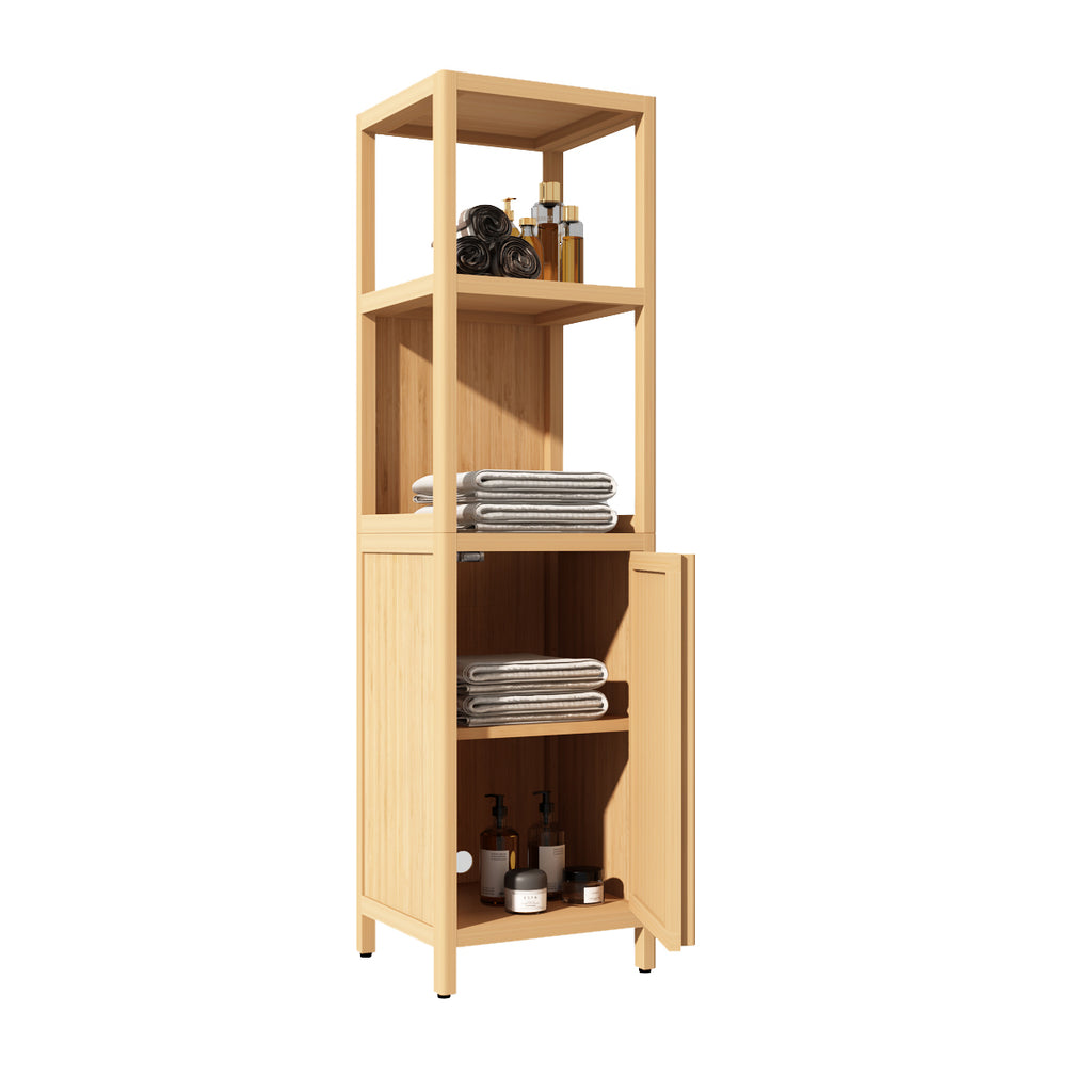Large capacity multifunctional bamboo storage cabinet furniture for bathroom and living room - Grand Goldman Shop