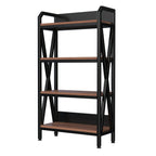 56.30'' Bakers Rack 4-Level Storage Shelves Metal and Wooden Kitchen Shelves, Kitchen Organizers and Storage, for Garage, Pantry, Bathroom, Closet ,33.50'' Length - Grand Goldman Shop
