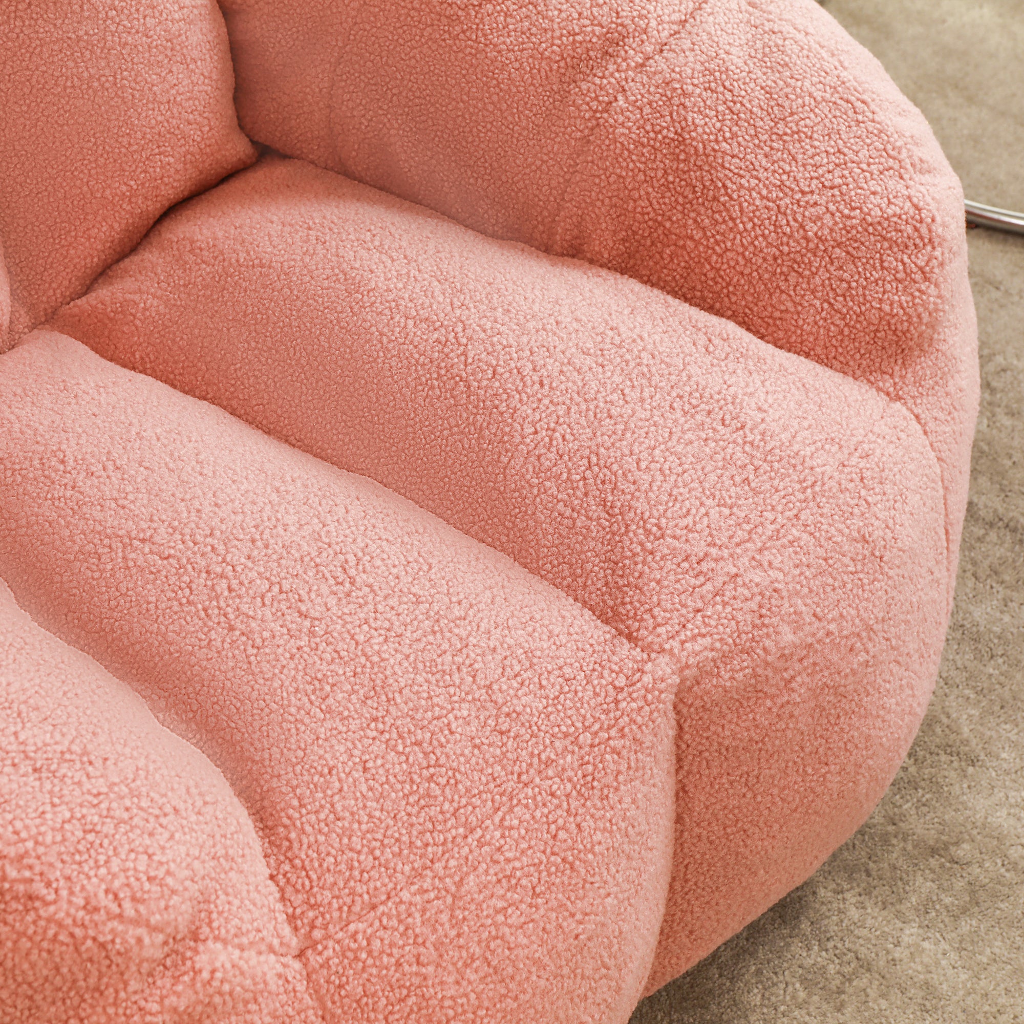 Comfy Bean Bag Chair with Memory Foam Filler – Tufted Soft Stuffed Bean Bag Sofa for Dorm, Apartment, or Living Room – Pink - Grand Goldman Shop