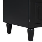 U_STYLE 28''painted Nightstand with 3 Drawers and Smooth Gliding Rails ,Simple Bedside Cabinet with Metal handle, Minimalist Sofa Side Table with rubber legs for Bedroom Sofa Couch Office - Grand Goldman Shop