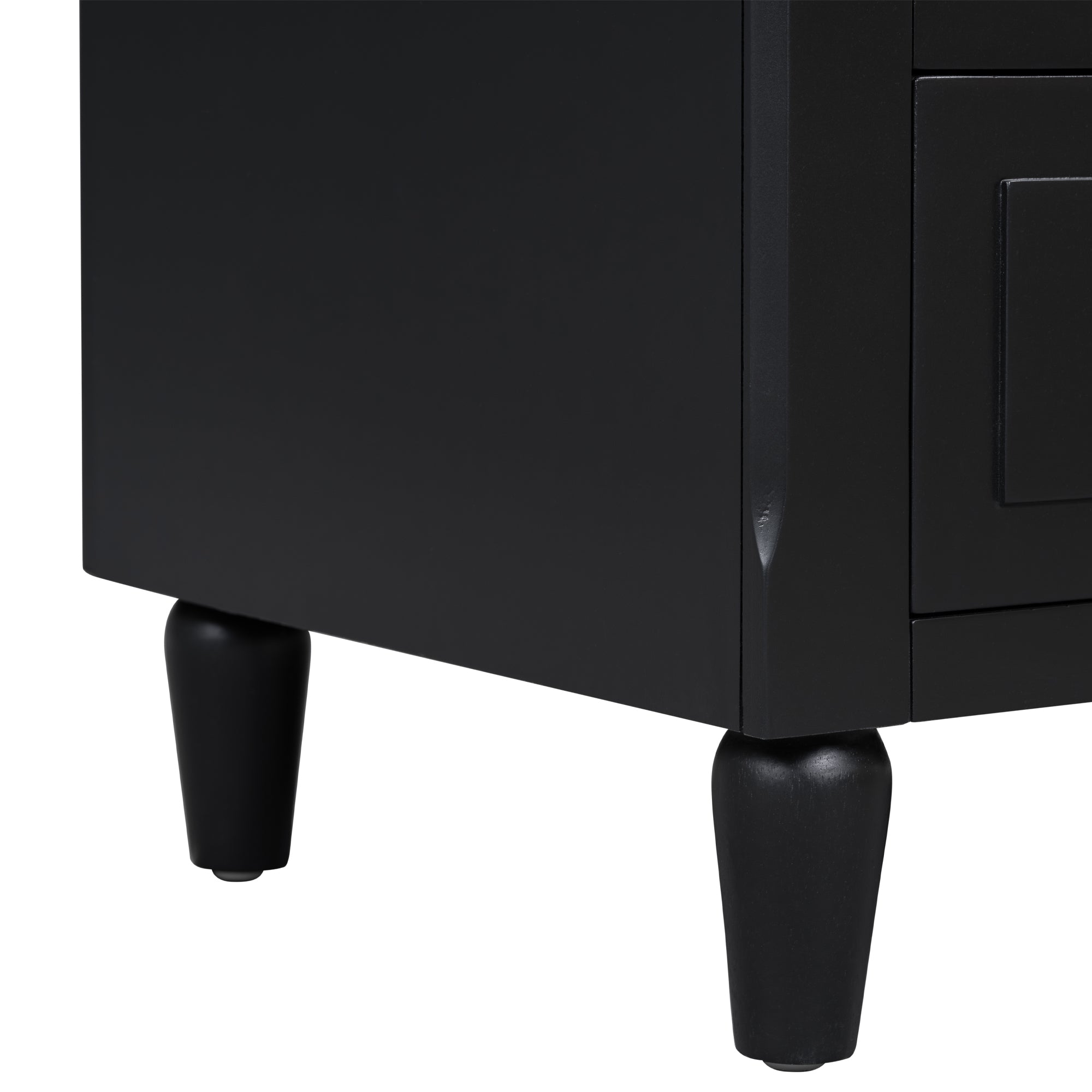 U_STYLE 28''painted Nightstand with 3 Drawers and Smooth Gliding Rails ,Simple Bedside Cabinet with Metal handle, Minimalist Sofa Side Table with rubber legs for Bedroom Sofa Couch Office - Grand Goldman Shop