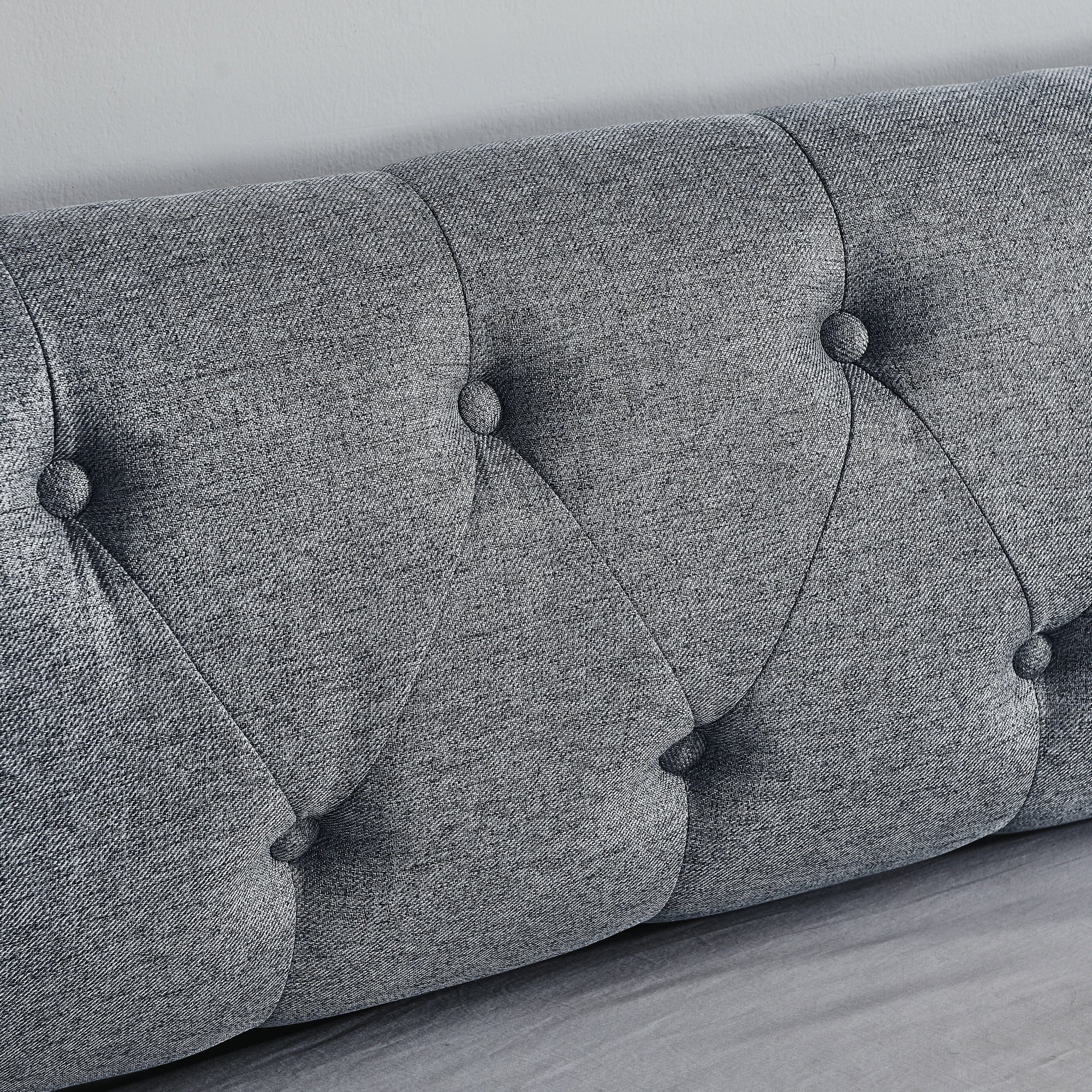 Linen Grey Mid-Century Style Twin Size Upholstered Daybed with Trundle and USB Charging Armrest - Grand Goldman Shop