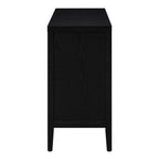 TREXM Retro Sideboard door with Circular Groove Design Round Metal Door Handle for Entrance, Dinning Room, Living Room (Black) - Grand Goldman Shop