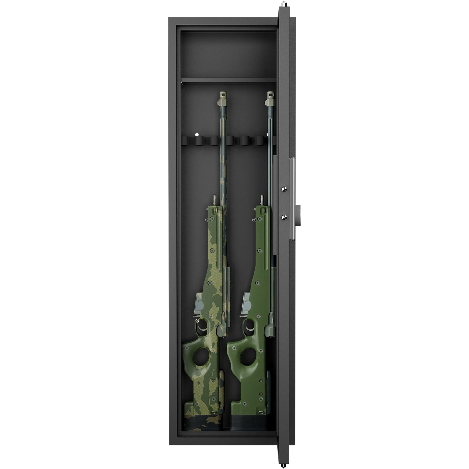 53' Fingerprint Touch Panel In-Wall Safe,Hidden Wall Gun Safe for Rifles with Adjustable Shelves,Assembled Storage Multifunct