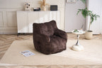 010-Soft Fluffy Corduroy Fabric Bean Bag Chair Filled With Memory Sponge,Brown - Grand Goldman Shop