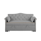 Grey Velvet Sleeper Sofa Bed - Grand Goldman Shop