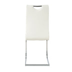 Modern Dining Chairs with Faux Leather Padded Seat Dining Living Room Chairs Upholstered Chair with Chrome Metal Legs Design for Kitchen, Living, Bedroom, Dining Room Side Chairs Set of 4 - Grand Goldman Shop