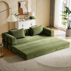 78 Inch Convertible Sleeper Sofa Bed, Futon Boneless Couch Lounge Loveseat with Pull Out Bed, No Assembly Required - Grand Goldman Shop