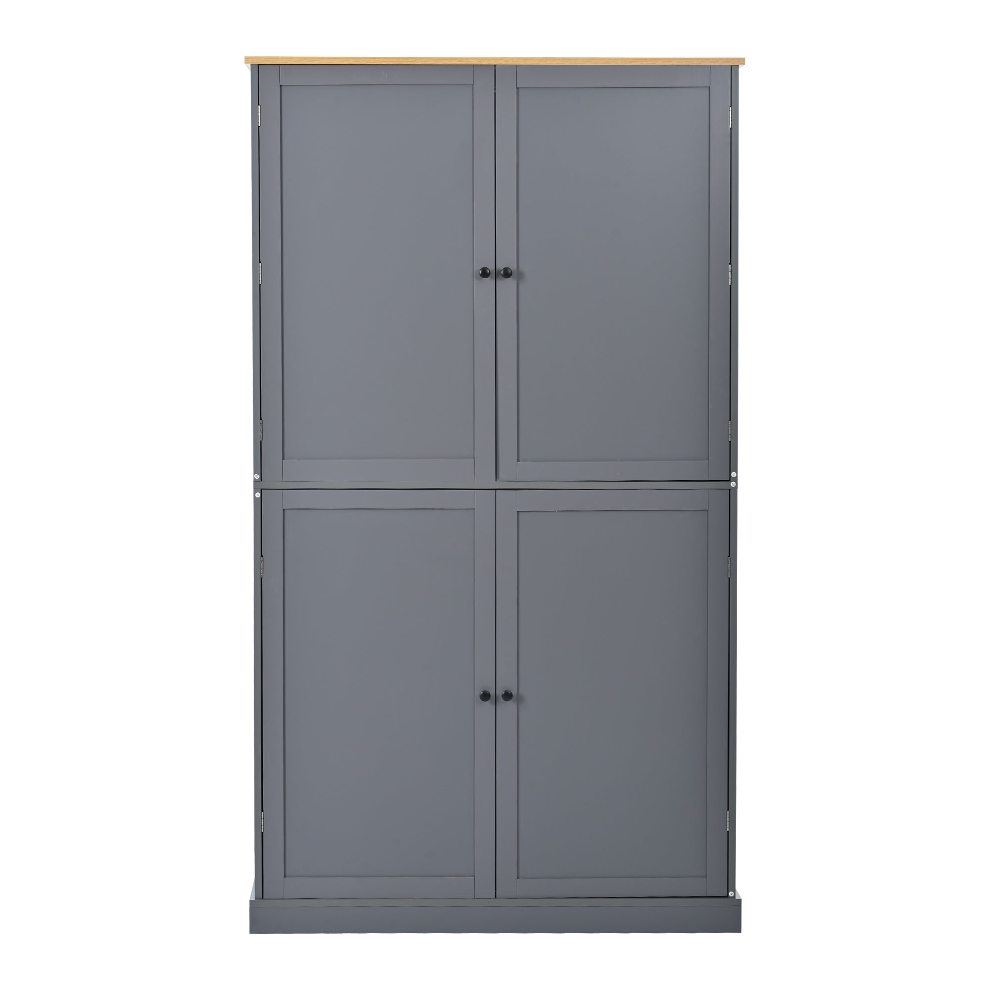 [Assembly Video Provided]TOPMAX 40.2x20x71.3inch High Freestanding Kitchen Pantry Large Cupboard Storage Cabinet with 2 Drawers, 2 Adjustable Shelves, 8 Door Shelves for Kitchen, Dining Room,Gray - Grand Goldman Shop