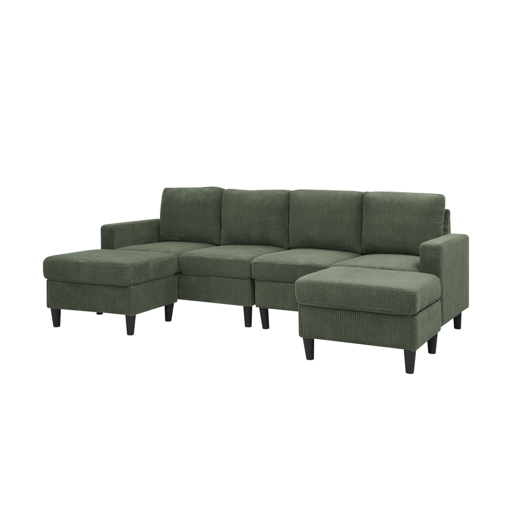 Cordory Upholstered Modular Sectional with 2 Ottomans - Grand Goldman Shop