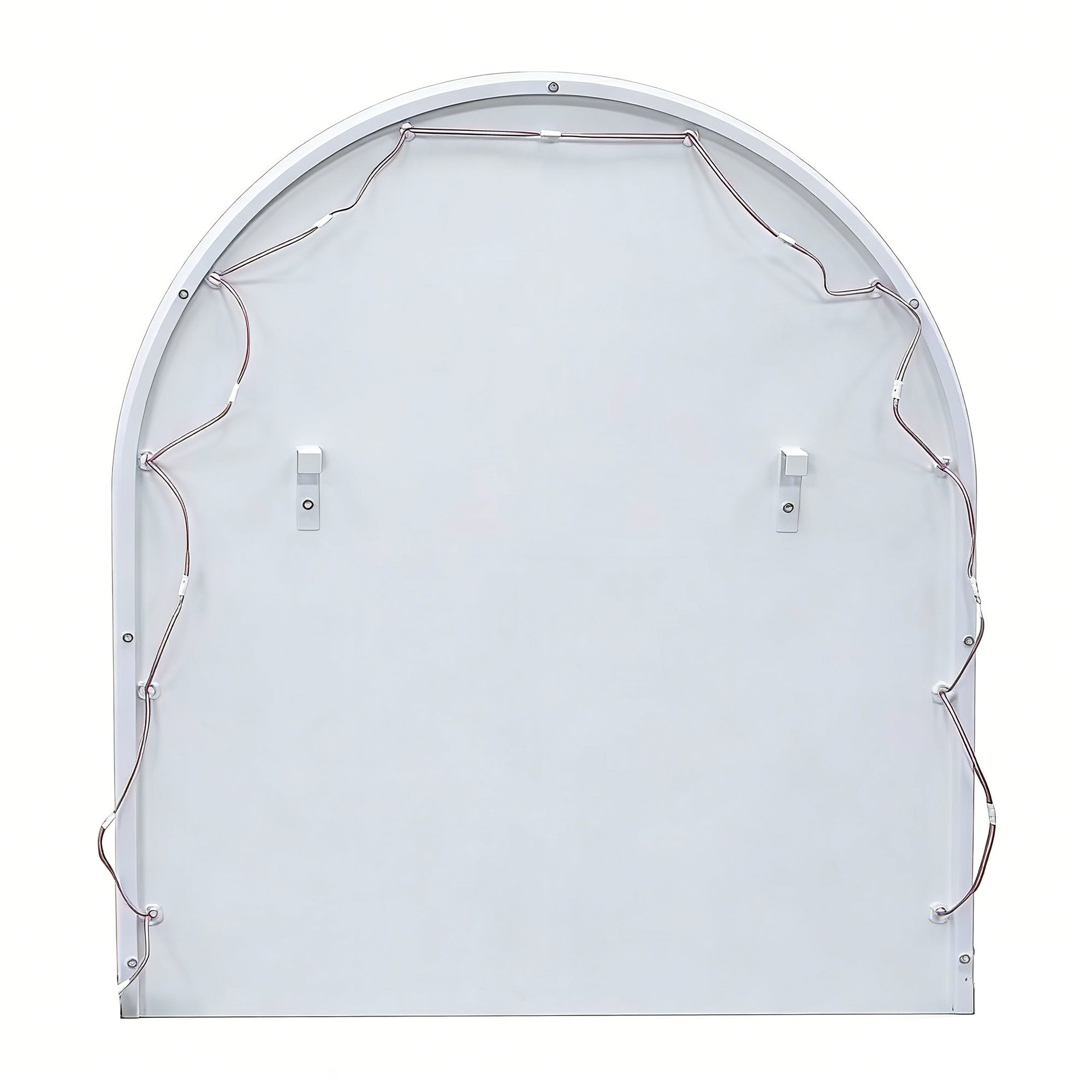 Floating Makeup Vanity Desk with Mirror & 3-Color Lights, Wall Dressing Table with Power Outlet, Compact vanity, Large Storage, White - Grand Goldman Shop