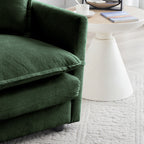Chenille Fabric Ottomans Footrest to Combine with 2 Seater Sofa, 3 Seater Sofa and 4 Seater Sofa, Green Chenille - Grand Goldman Shop