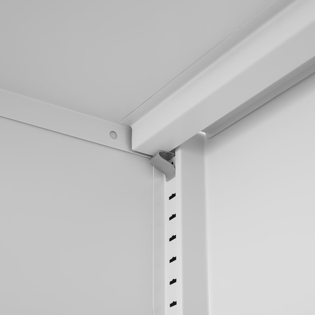 Modern Storage Cabinet with Adjustable Shelves, Magnetic Door Stopper, Aluminum Alloy Handles, and Breathable Design in White