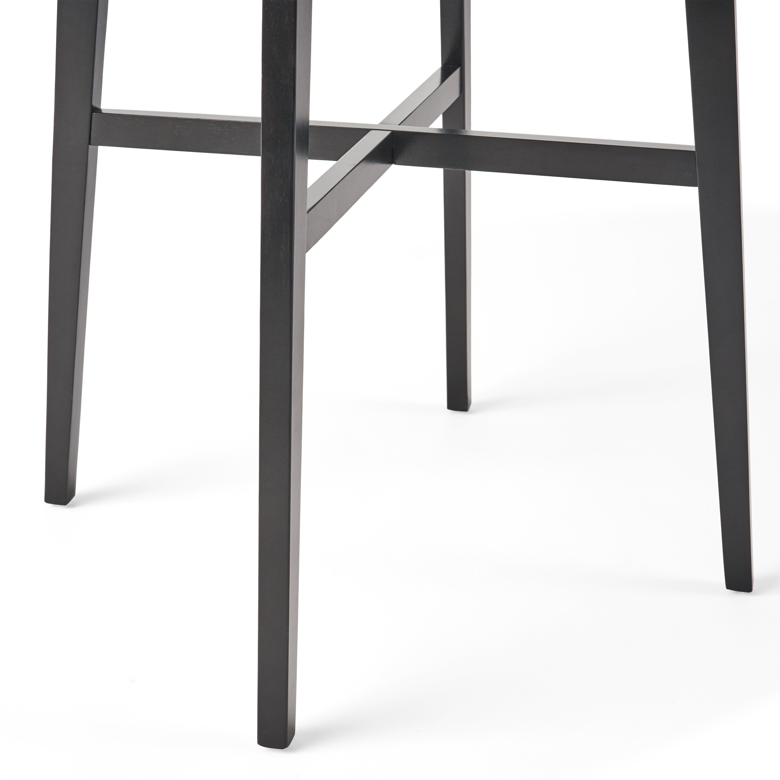 Modern Bar Height 42' Dining Table, Rubberwood Legs and Laminate Table Top, Paladina Marble Finish, Black - Grand Goldman Shop