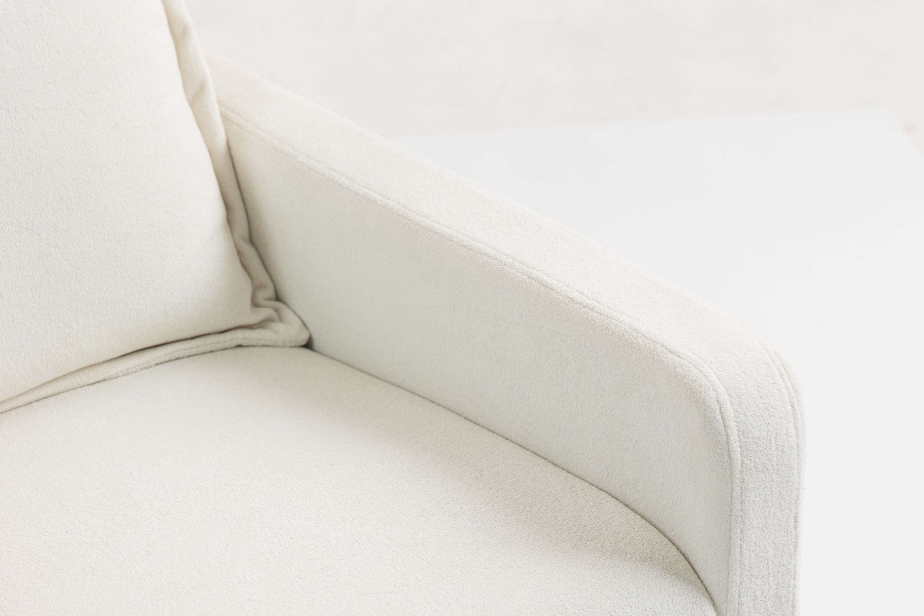 Short plush manual button armchair sofa - Grand Goldman Shop