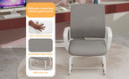 Minimalist Modern Office Chair with Metal Frame, Soft Mesh Backrest, White+Gray, for Home and Office Use - Grand Goldman