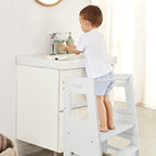 ECOMEX Toddler Standing Tower for Kitchen, Step Stool for Kid's Adjustable Height Learning Stool, Removable Anti-Drop Safety 