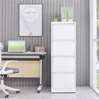 Steel Vertical File Cabinet with Lock, 4 Drawer, Metal Storage for A4/Legal/Letter Size, White - Grand Goldman