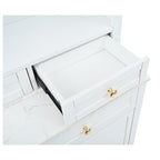 [Assembly Video Provided] TOPMAX Modern 83.7inch High Kitchen Pantry, Freestanding Tall Kitchen Hutch with Faux Marble Top,Cupboard Cabinet with 5 Storage Drawers and Adjustable Shelf, Set of 2, White - Grand Goldman Shop