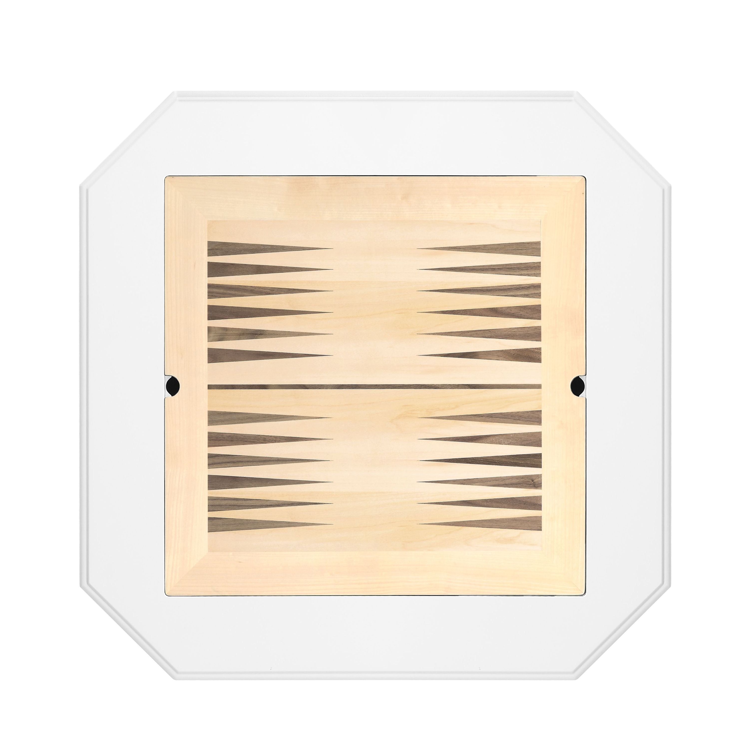 Galini White Finish Game Table | Premium Home Decor - Grand Goldman