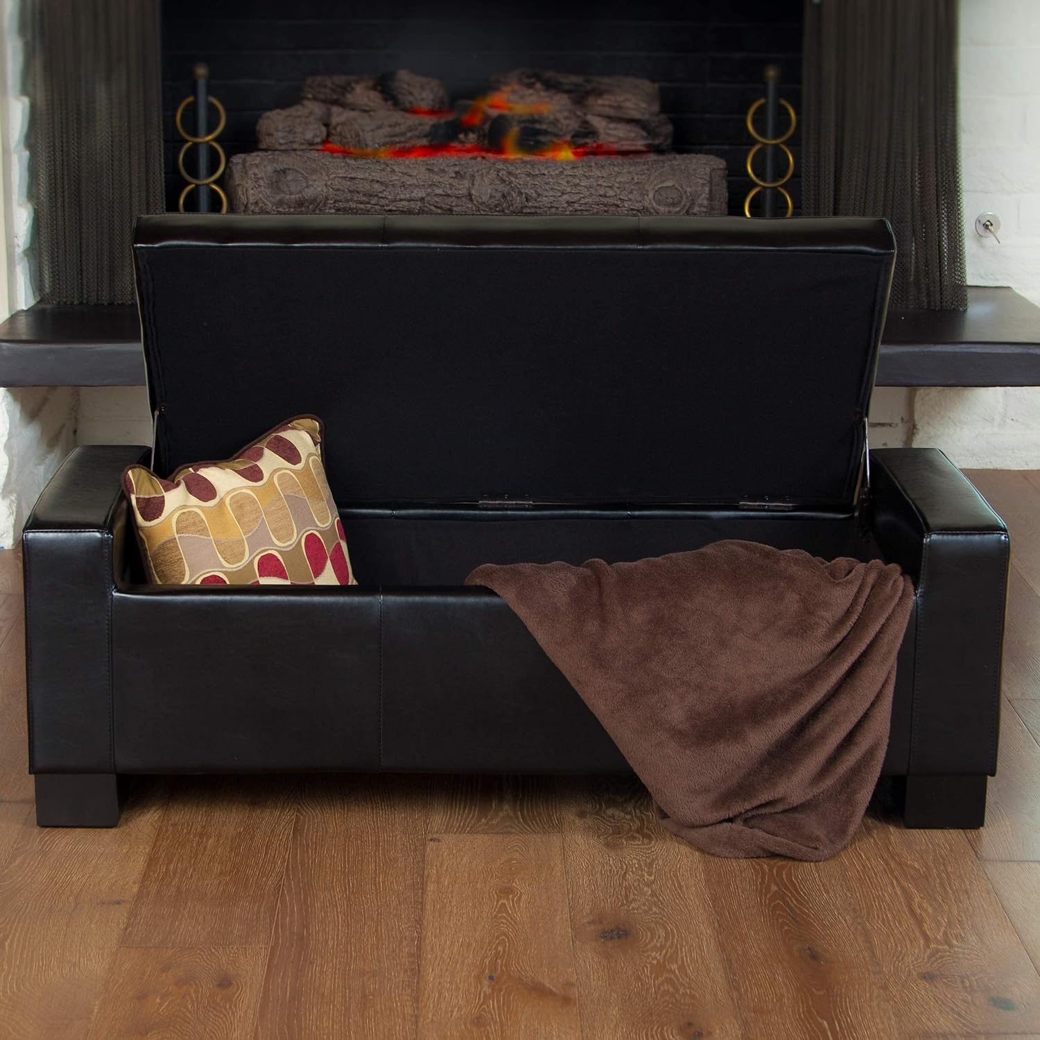 Large 51' Storage Ottoman, Tufted Storage Bench for Living Room, Entryway, or Bedroom - Grand Goldman Shop