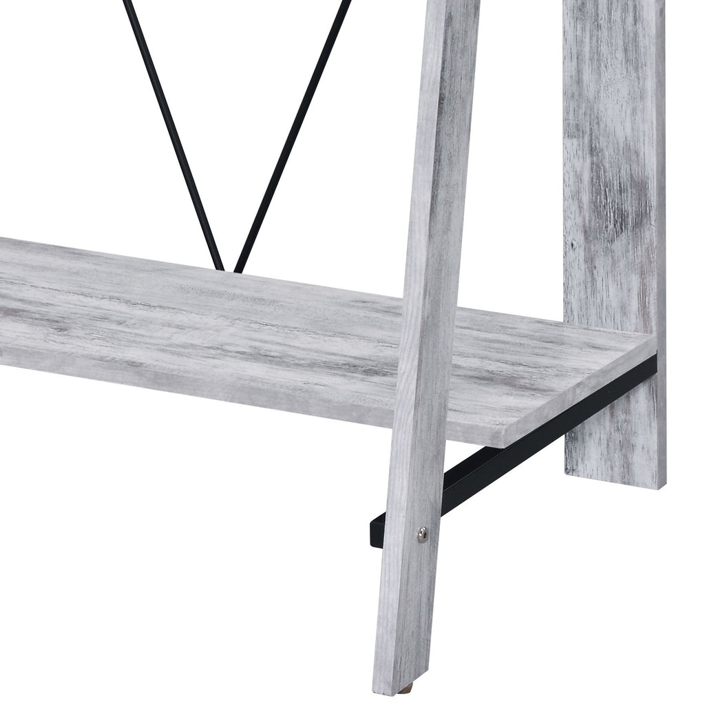 Nypho Antique White & Black Finish Writing Desk - Grand Goldman