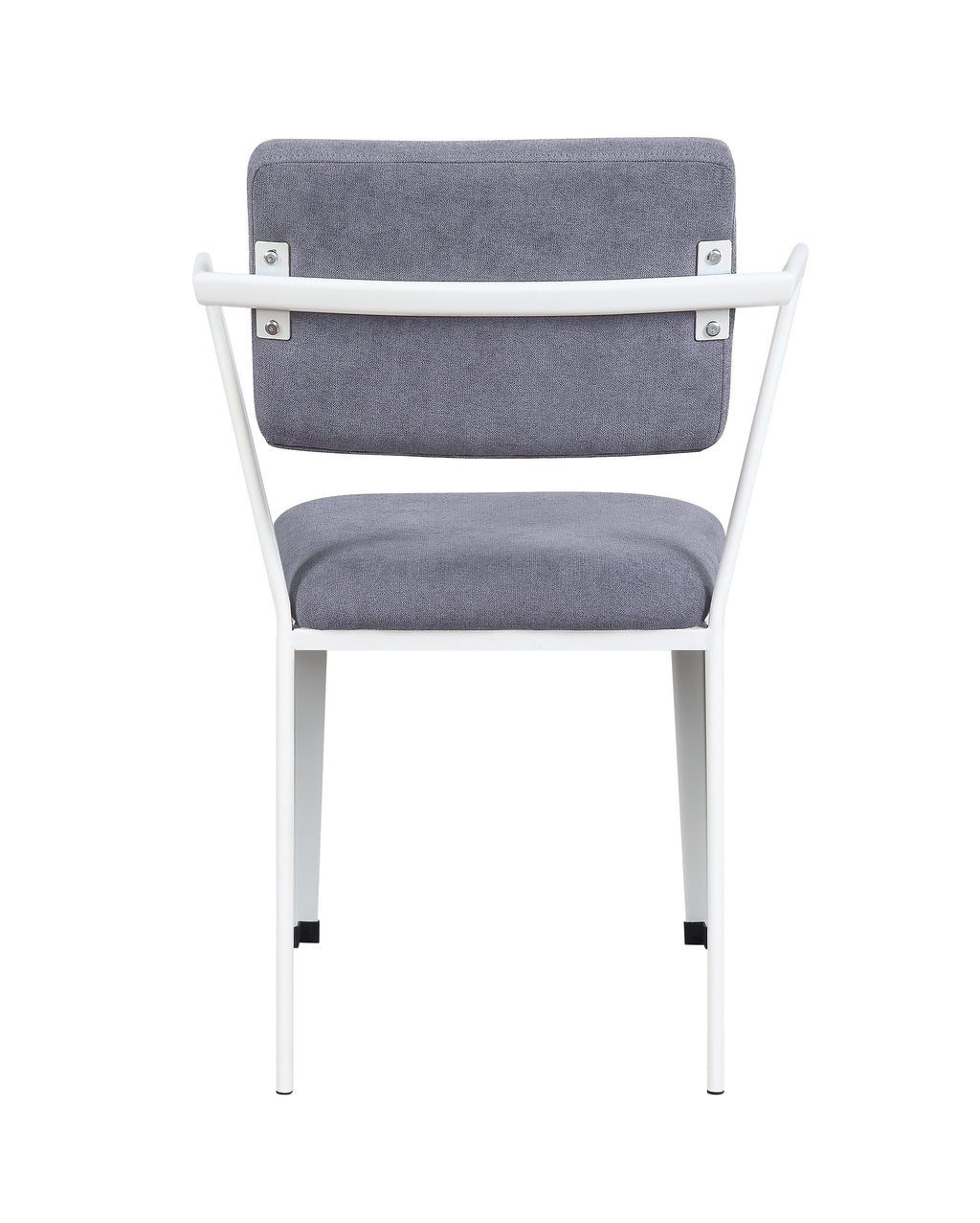 Cargo Gray Fabric & White Finish Office Chair - Grand Goldman