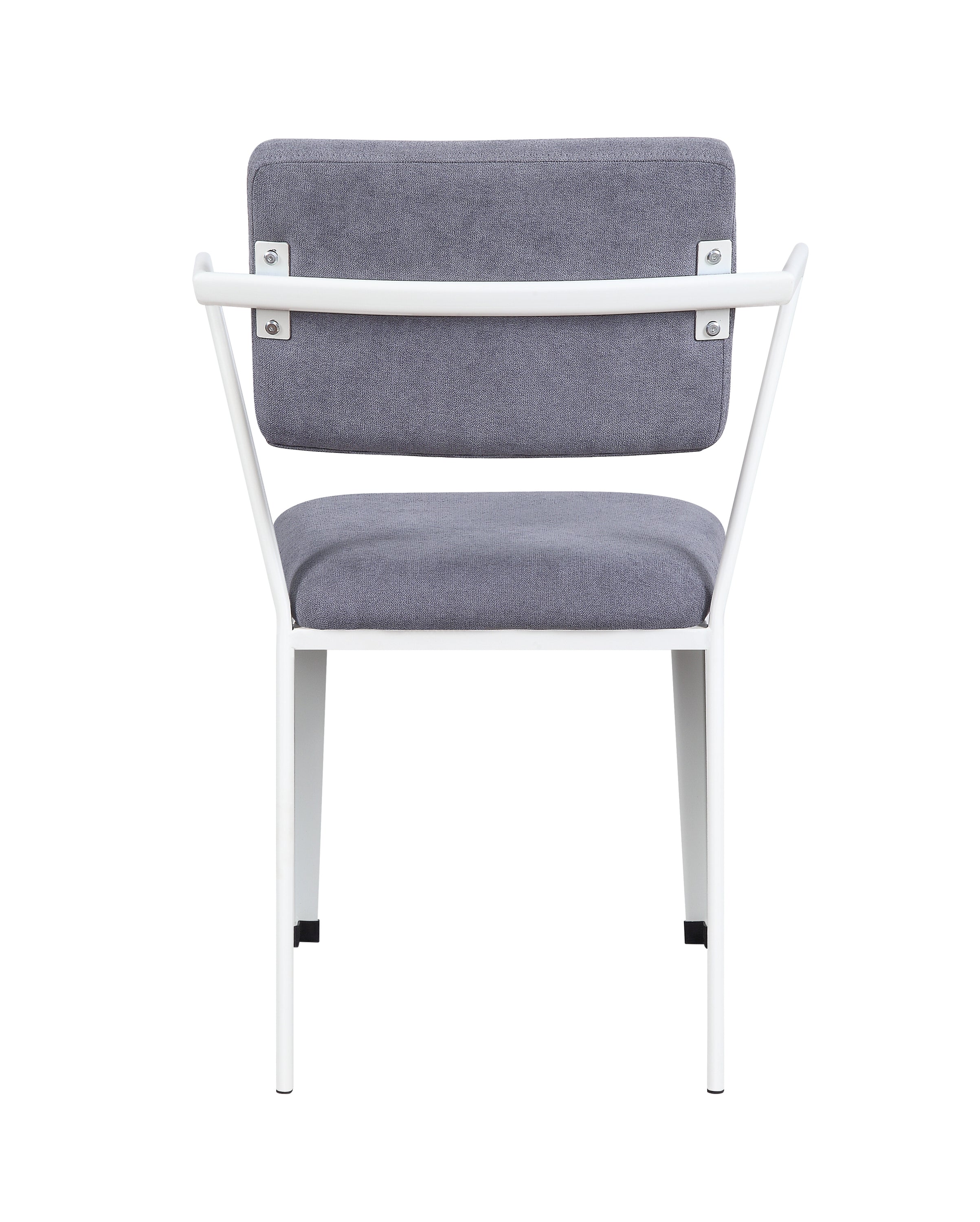 Cargo Gray Fabric & White Finish Office Chair - Grand Goldman