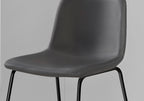 Office Chair, Bar Height, Standing, Computer Desk, Work, Grey Leather Look, Black Metal, Contemporary, Modern | Premium Home 
