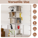 6-Tier Spinning Shoe Rack, Free Standing 360° Revolving Shoe Organizer,white - Grand Goldman Shop