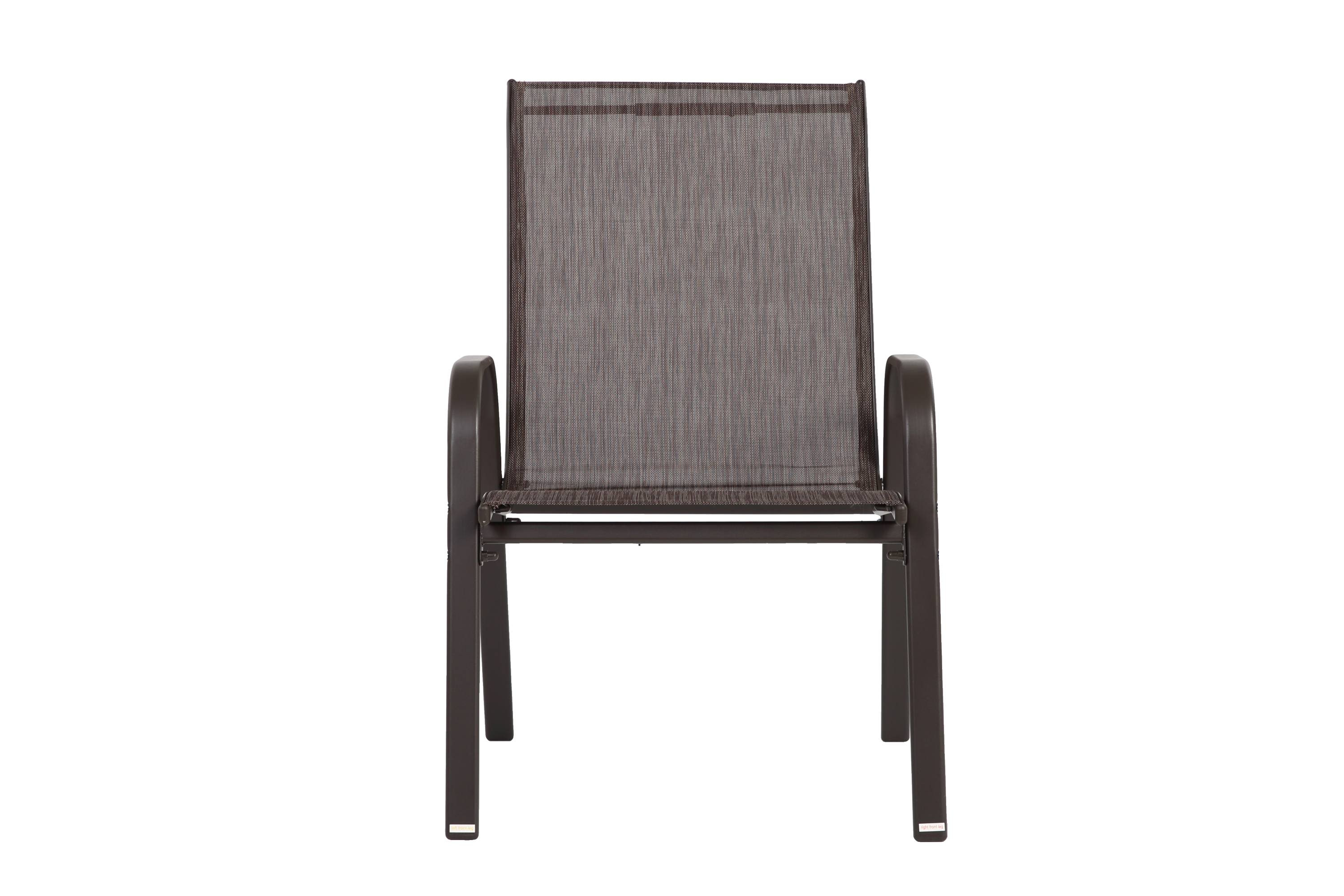8 Piece Patio Chairs, Outdoor Camping Chairs with Breathable Textilene Fabric, Set of 2 Garden Chairs with Armrest High Backr