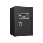 Solid Alloy Steel Digital Safe for Office Hotel Home, Black Metal Security Box with Keypad, Spare Key, LED Light, Mute Mode, 