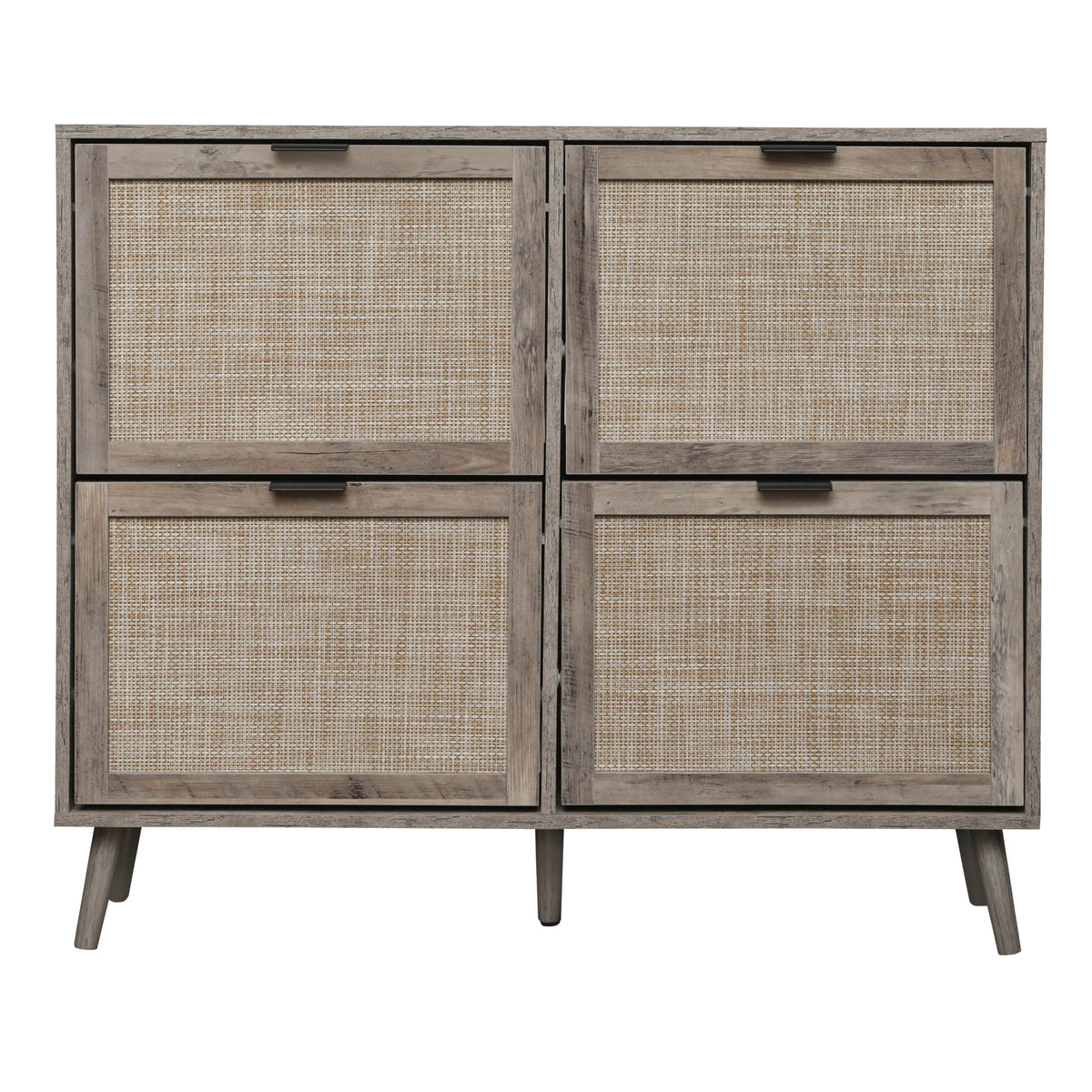 4 Door Shoe Rack, Freestanding Modern Shoe Storage Cabinet, for Entryway - Grand Goldman Shop