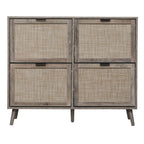 4 Door Shoe Rack, Freestanding Modern Shoe Storage Cabinet, for Entryway - Grand Goldman Shop
