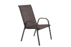 Stylish 4 Piece Patio Chairs, Outdoor Camping Chairs with Breathable Textilene Fabric, Set of 2 Garden Chairs with Armrest Hi