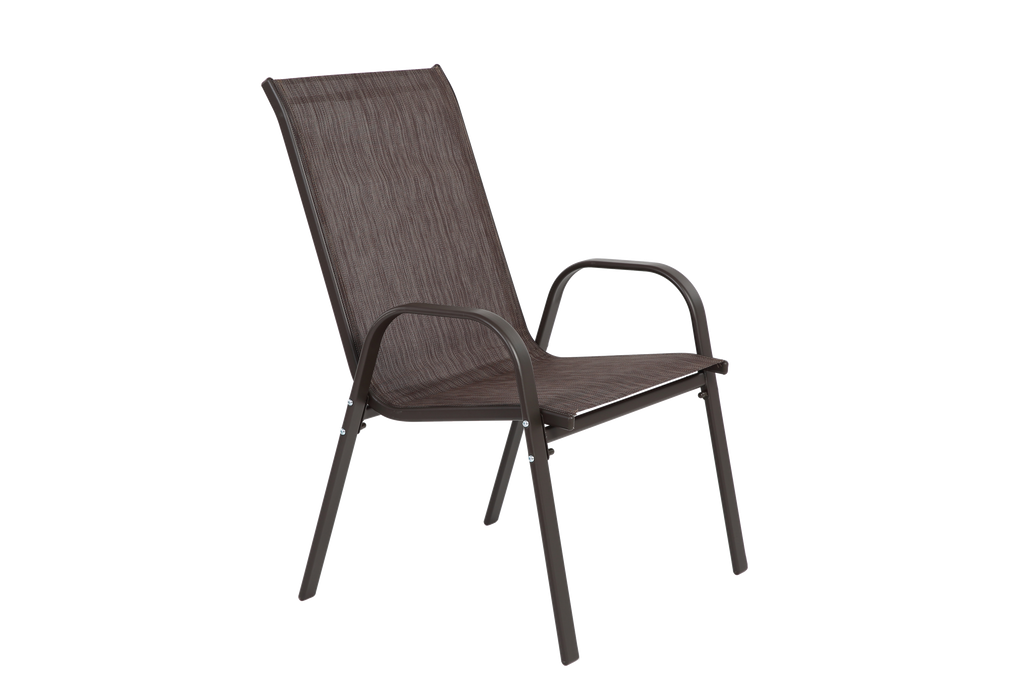 8 Piece Patio Chairs, Outdoor Camping Chairs with Breathable Textilene Fabric, Set of 2 Garden Chairs with Armrest High Backr