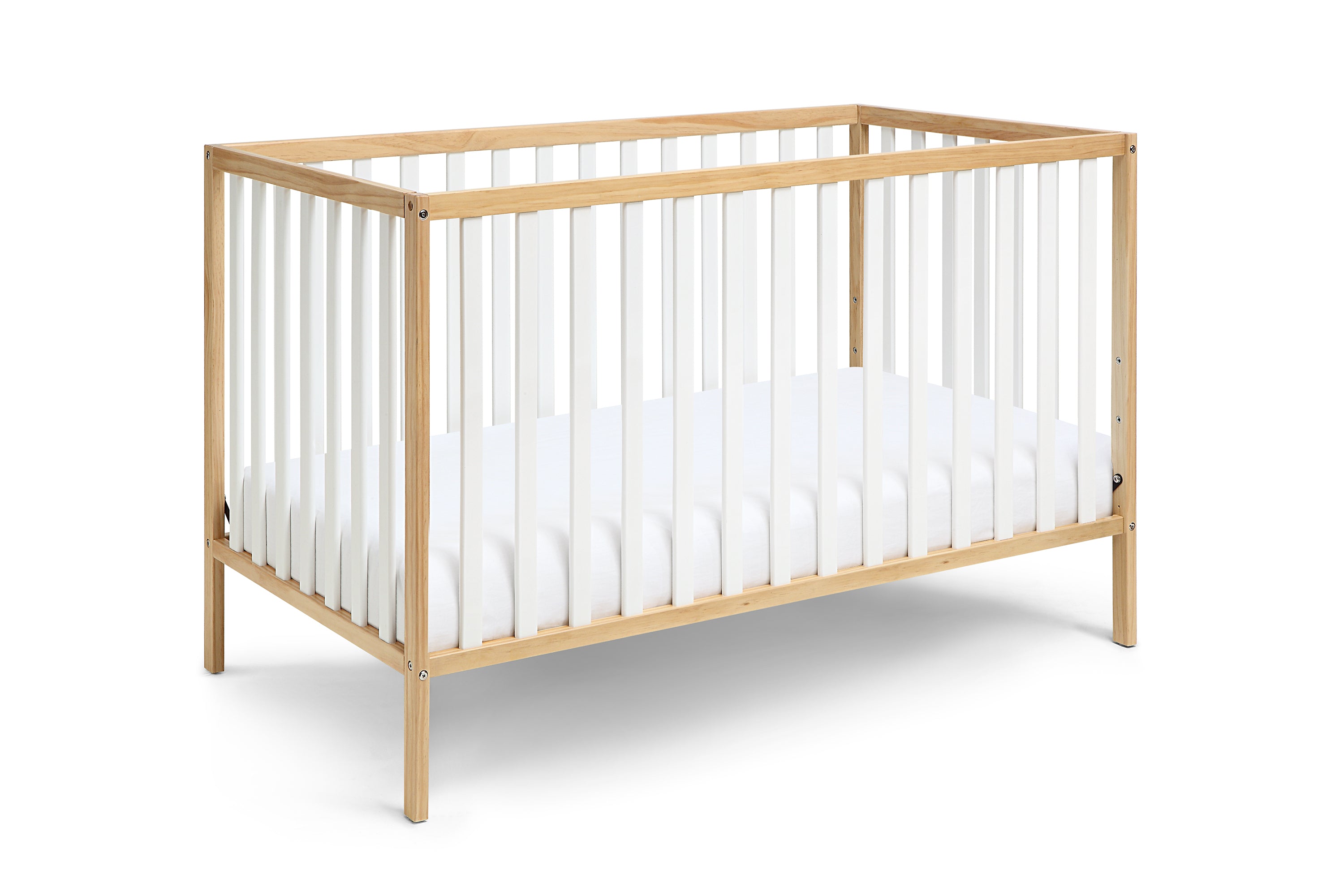 Deux Remi 3-in-1 Convertible Island Crib Natural/White - Grand Goldman