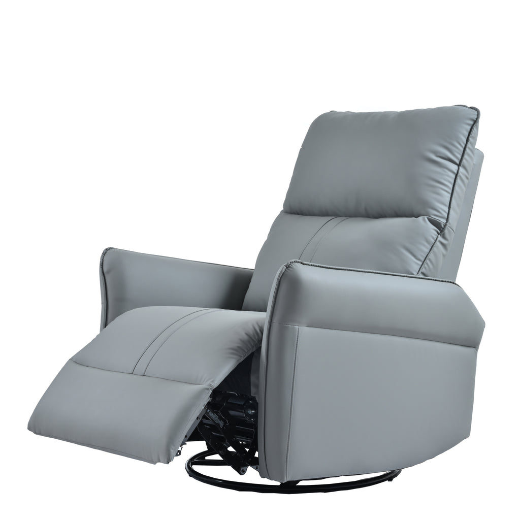 Power Swivel Rocker Recliner Chair for Adults, 270° Swivel Rocking Recliner Chair,Electric Small Recliners for Small Spaces, Single Sofa Recliner for Living Room, Bedroom,RV (Blue-gray+270° Swivel) - Grand Goldman Shop