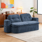 Modern Floor Sofa with 2 Pillows,Convertible Corduroy Fabric Foam-Filled Sleeper Sofa Bed, no assembly required,Convertible Sofa Cushion Unfolds into Quilt,Folding Mattress for Living Room,Playroom - Grand Goldman Shop