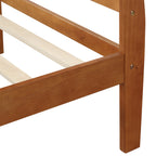 Minimalist Wood Platform Twin Bed Frame with Sleigh Headboard/Footboard and Wood Slat Support - Grand Goldman Shop