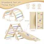 5 in 1 Pikler Triangle Set, Baby Climbing Toy, Montessori Learning Toy with Arch, Ramp, and Climbing Triangle - Shop Quality 