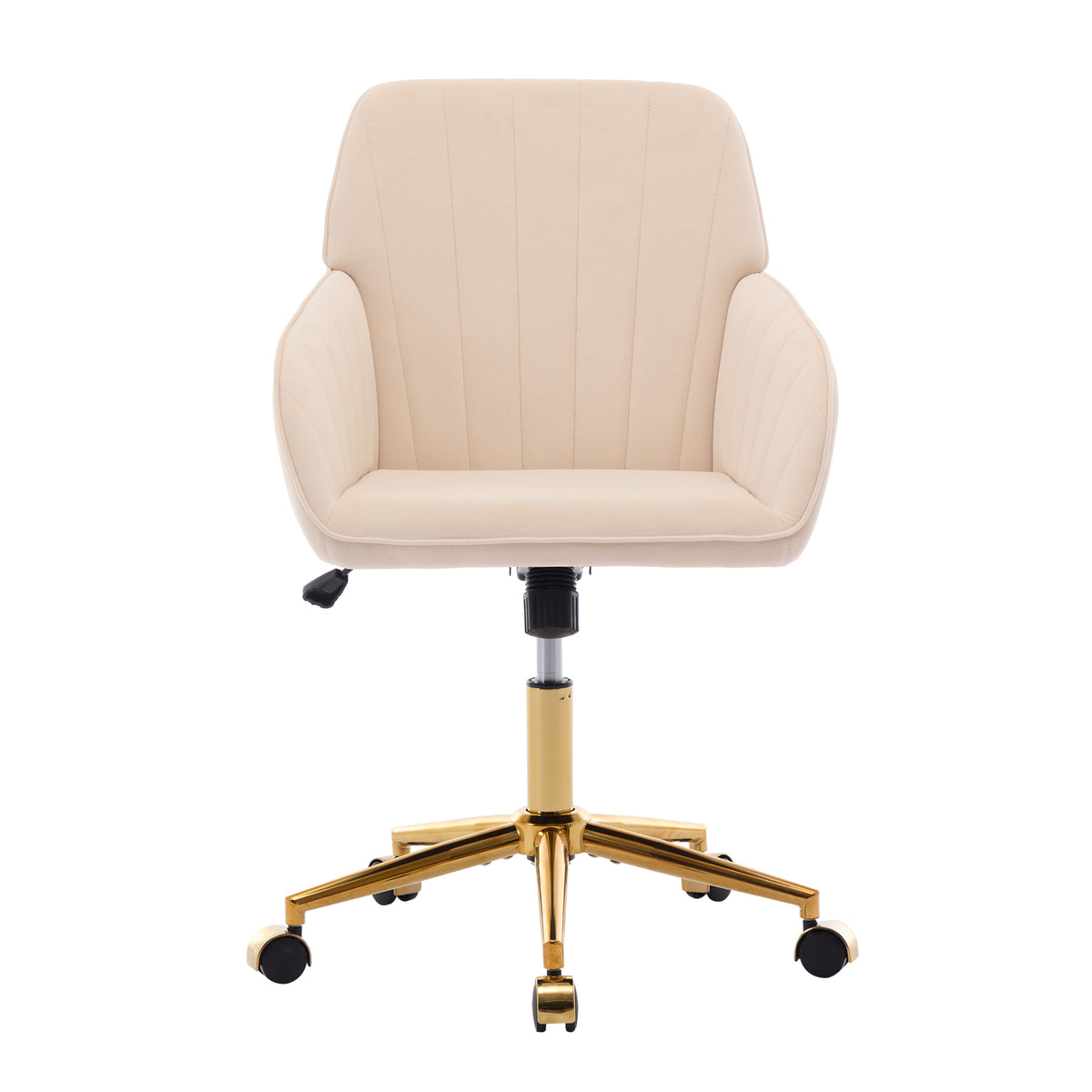TY Ergonomic Office Chair with Swivel Function, Khaki Velvet, Comfortable for Long Sitting - Grand Goldman