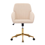 TY Ergonomic Office Chair with Swivel Function, Khaki Velvet, Comfortable for Long Sitting - Grand Goldman