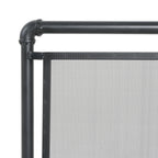 Celeste 1 Panel Iron Fireplace Screen 36' W x 29' H, Black - Grand Goldman Shop