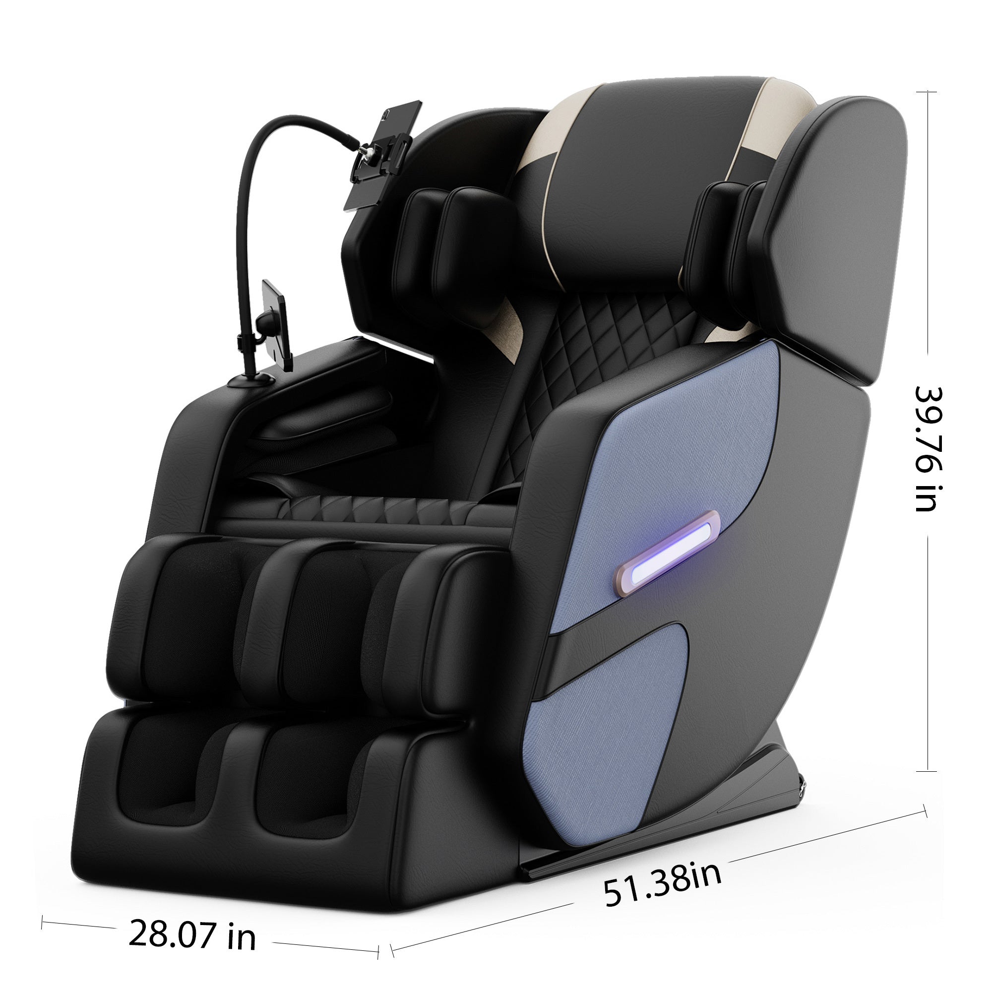 Massage Chair Recliner with Zero Gravity with Full Body Air Pressure - Grand Goldman Shop
