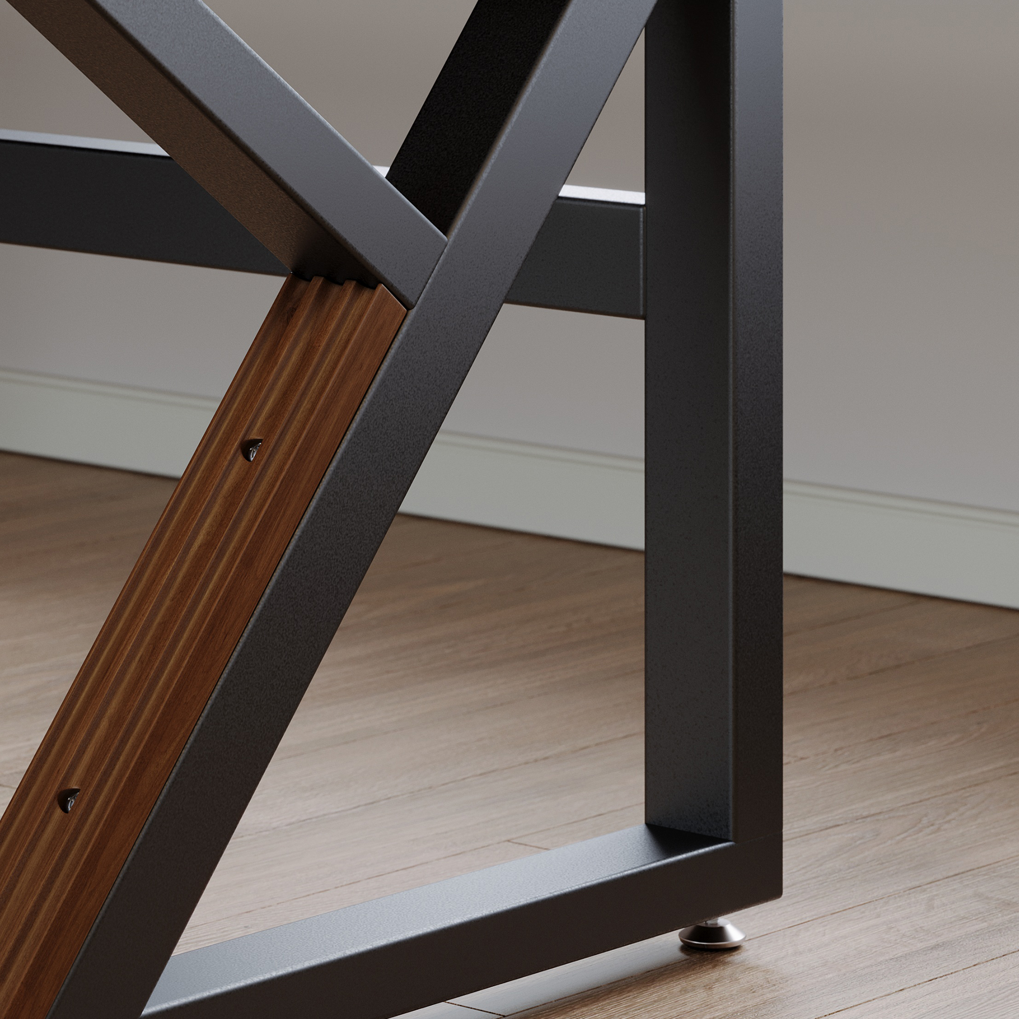 Solid Wood 55.1-Inch Extra Long Desk,Thickened Desk,Two Person Double Desk for Home Office, Wooden Long Computer Desk,Writing